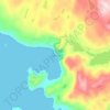 Topografische kaart Diabaig, hoogte, reliëf