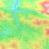 Topografische kaart El Escobal, hoogte, reliëf