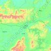 Topografische kaart Shangsi County, hoogte, reliëf