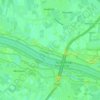Topografische kaart Wolferen, hoogte, reliëf
