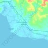 Topografische kaart Agdangan, hoogte, reliëf