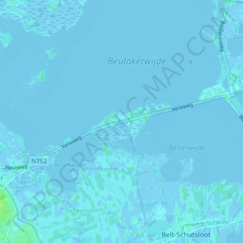 Topografische kaart Ronduite, hoogte, reliëf