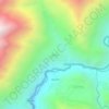 Topografische kaart Auco, hoogte, reliëf