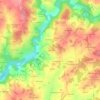 Topografische kaart La Brousse, hoogte, reliëf