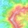 Topografische kaart Kasar Devi, hoogte, reliëf