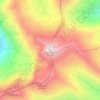 Topografische kaart Bärenhorn, hoogte, reliëf