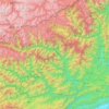 Topografische kaart Upper Subansiri, hoogte, reliëf