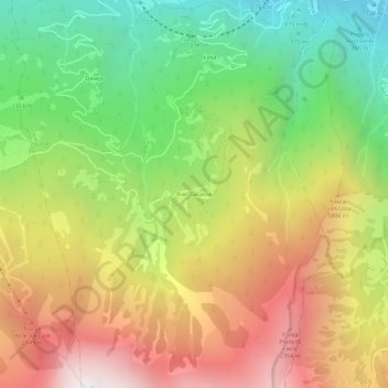 Topografische kaart Pian Gelassa, hoogte, reliëf