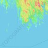 Topografische kaart Brook Islands, hoogte, reliëf