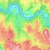 Topografische kaart Jalouneix, hoogte, reliëf