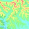 Topografische kaart Franchini, hoogte, reliëf