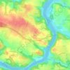 Topografische kaart Penhap, hoogte, reliëf
