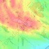 Topografische kaart Møllehøj, hoogte, reliëf