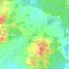 Topografische kaart Derc, hoogte, reliëf