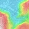 Topografische kaart Happy Isles, hoogte, reliëf