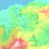 Topografische kaart Oreña, hoogte, reliëf