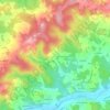 Topografische kaart Rozier, hoogte, reliëf