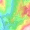 Topografische kaart O Valiño, hoogte, reliëf