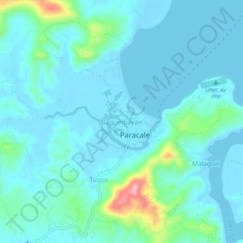 Topografische kaart Bagumbayan, hoogte, reliëf