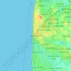 Topografische kaart Blackpool, hoogte, reliëf