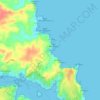 Topografische kaart es Murtar, hoogte, reliëf