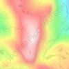 Topografische kaart Mjølfjell, hoogte, reliëf