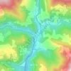 Topografische kaart Ribes de Freser, hoogte, reliëf
