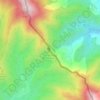Topografische kaart Coll de Banyuls., hoogte, reliëf