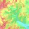 Topografische kaart La Jarthe, hoogte, reliëf