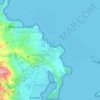Topografische kaart Majicavo-Lamir, hoogte, reliëf