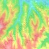 Topografische kaart Gracieira, hoogte, reliëf