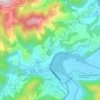 Topografische kaart Bances, hoogte, reliëf