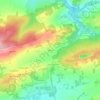 Topografische kaart Kerenor, hoogte, reliëf