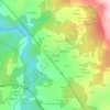Topografische kaart O Cruceiro, hoogte, reliëf