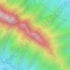 Topografische kaart Cerro de las Mitras, hoogte, reliëf