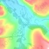 Topografische kaart Kinlochewe, hoogte, reliëf