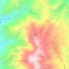 Topografische kaart Diat, hoogte, reliëf