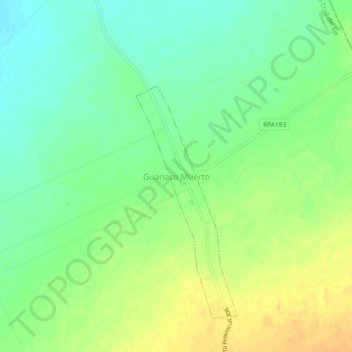 Topografische kaart Guanaco Muerto, hoogte, reliëf