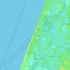 Topografische kaart Bloemendaal aan Zee, hoogte, reliëf