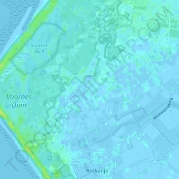 Topografische kaart Stuifakker, hoogte, reliëf