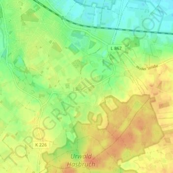 Topografische kaart Nordenholz, hoogte, reliëf