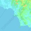 Topografische kaart Port Dickson, hoogte, reliëf