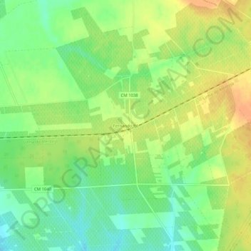 Topografische kaart Fernando Pó, hoogte, reliëf