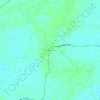 Topografische kaart Dhamdaha, hoogte, reliëf