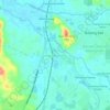 Topografische kaart Hulu Yam Lama, hoogte, reliëf