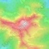 Topografische kaart Hochgern, hoogte, reliëf