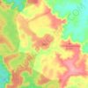 Topografische kaart Sibiti, hoogte, reliëf
