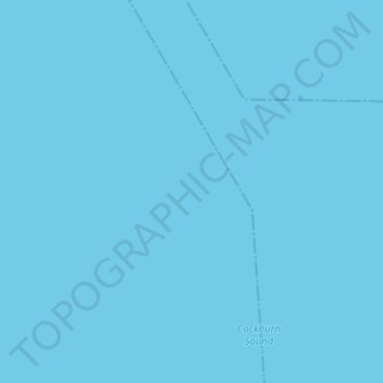 Topografische kaart Cockburn Sound, hoogte, reliëf
