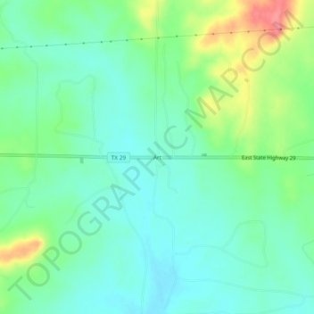 Topografische kaart Art, hoogte, reliëf