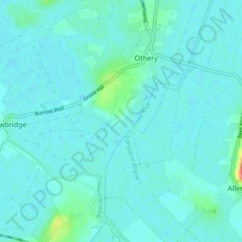 Topografische kaart Pathe, hoogte, reliëf